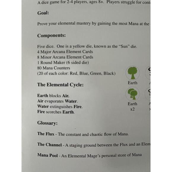 Elementalis Dice Game by Robert Kalajian Jr. Tremorworks, Complete! - Picture 7 of 10